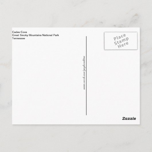 Cades Cove deer Smoky Mountains Scripts Briefkaart (Achterkant)