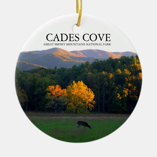 Cades Cove - Deer Widlife - kerstversiering Keramisch Ornament (Voorkant)