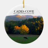Cades Cove - Deer Widlife - kerstversiering Keramisch Ornament (Achterkant)