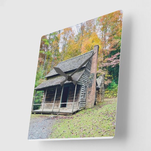 Cades Cove Herfst Berghut Klok (Hoek)