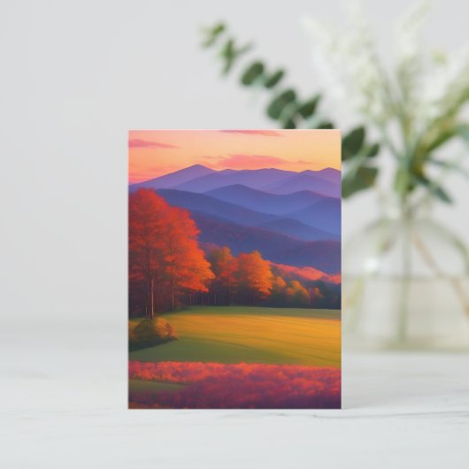 Cades Cove herfstherinneringen Briefkaart (Staand voorkant)