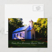Cades Cove Missionary Baptist Church Briefkaart (Voorkant / Achterkant)