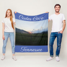 Cades Cove Tennessee Mountains Fleece Blanket