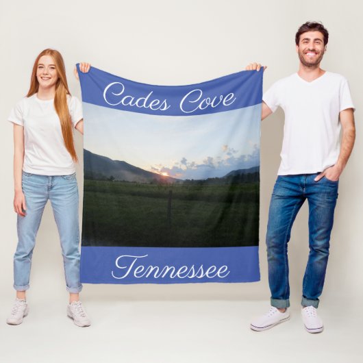 Cades Cove Tennessee Mountains Fleece Blanket (In situ)