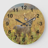 Cades Cove Whitetail Buck Wall klok (Voorkant)