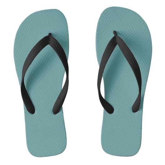 Cadet blauw (effen kleur) teenslippers (Voetbed)