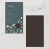 Cadet Blue en Tan Retro Stippen Visitekaartje (Voorkant / Achterkant)