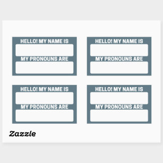 Cadet Blue Name & Pronoun Labels