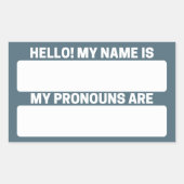 Cadet Blue Name & Pronoun Labels (Voorkant)
