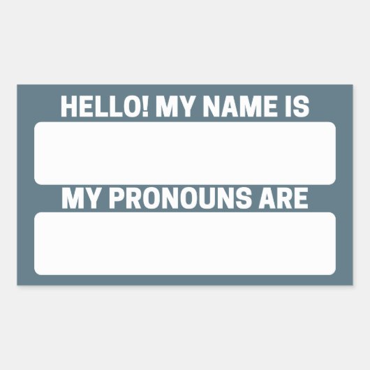 Cadet Blue Name & Pronoun Labels (Voorkant)