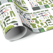 Cadet Collection Military Wrapping Paper Cadeaupapier (Rol Hoek)