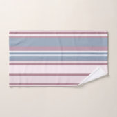 Cadet Grey and Desaturated Rose Stripes Bad Handdoek (Handdoek)