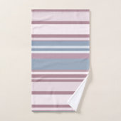 Cadet Grey and Desaturated Rose Stripes Bad Handdoek (Handdoek)