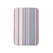 Cadet Grey and Desaturated Rose Stripes Badmat (Voorkant Verticaal)