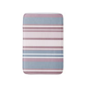 Cadet Grey and Desaturated Rose Stripes Badmat (Voorkant Verticaal)
