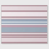 Cadet Grey and Desaturated Rose Stripes Cadeaupapier (Vlak)
