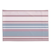 Cadet Grey and Desaturated Rose Stripes Kussensloop (Achterkant-Rechts)