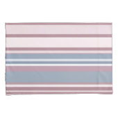 Cadet Grey and Desaturated Rose Stripes Kussensloop (Voorkant-Rechts)