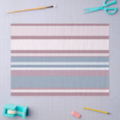 Cadet Grey and Desaturated Rose Stripes Tissuepapier (Craft)