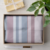 Cadet Grey and Desaturated Rose Stripes Tissuepapier (Geschenk)