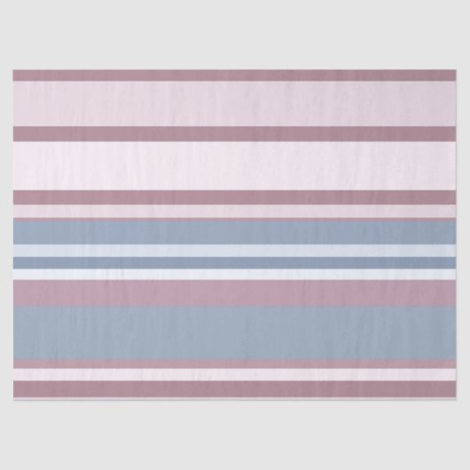Cadet Grey and Desaturated Rose Stripes Tissuepapier (Voorkant)