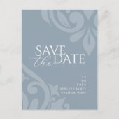 Cadet Grey Classic Script Wedding Sla de datum op Aankondigingskaart (Voorkant)