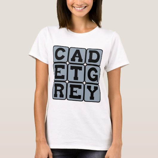 Cadet Grey, Kleur T-shirt (Voorkant)