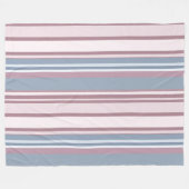 Cadetgrijs en verkleurde roze strepen fleece deken (Voorkant (Horizontaal))