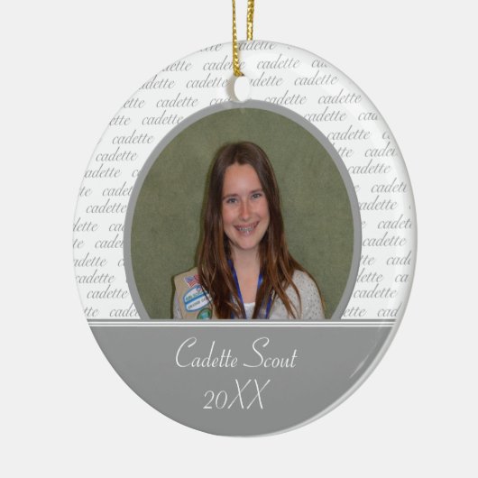 Cadette Scout Photo Ornament (Links)