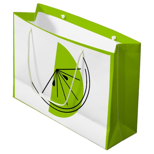 Cadeuszak voor Citrus Limoen, grote limoen Groot Cadeauzakje (Voorkant Gekanteld)