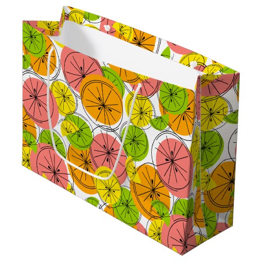 Cadeuszak voor citrusvruchten groot cadeauzakje (Voorkant Gekanteld)