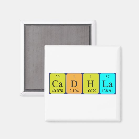 Cadhla periodiek table name magnet (Voorkant / Achterkant)