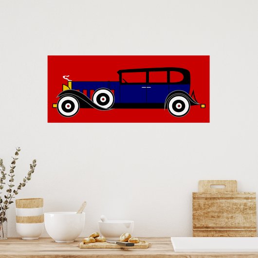 Cadillac 16 V van Al Capone - Roaring 20's Poster (Keuken)