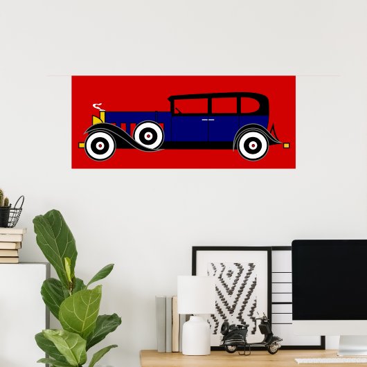 Cadillac 16 V van Al Capone - Roaring 20's Poster (Thuiskantoor)