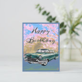 Cadillac auto, eenvoudige retro verjaardag Briefkaart (Staand voorkant)