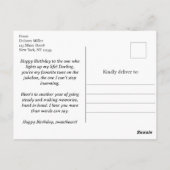 Cadillac auto, eenvoudige retro verjaardag Briefkaart (Achterkant)