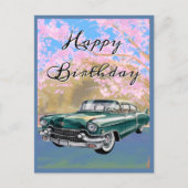 Cadillac auto, eenvoudige retro verjaardag Briefkaart (Voorkant)