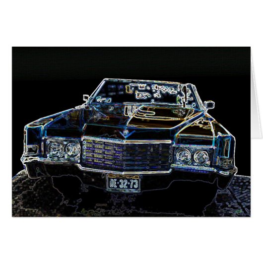 Cadillac Birthday-kaart (Voorkant Horizontaal)