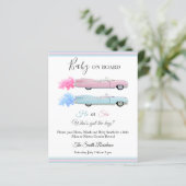 Cadillac Car Baby on Board gender nodigt uit (Staand voorkant)