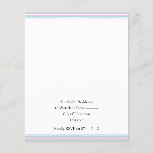 Cadillac Car Baby on Board gender nodigt uit (Achterkant)