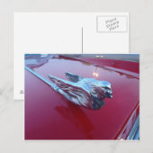 Cadillac die het Ornament van de Kap van de Vrouw Briefkaart (Voorkant / Achterkant)