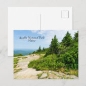Cadillac-gebergte in het Nationaal Park Acadia in  Briefkaart (Voorkant / Achterkant)