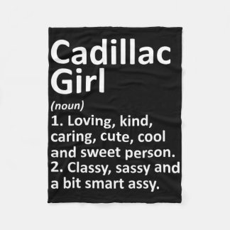 Cadillac Girl Mi Michigan Grappige Stad Thuis Root Fleece Deken