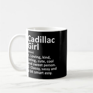Cadillac Girl Mi Michigan Grappige Stad Thuis Root Koffiemok