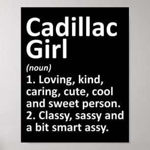 Cadillac Girl Mi Michigan Grappige Stad Thuis Root Poster