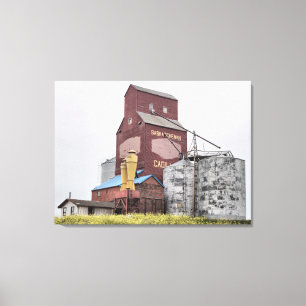 Cadillac Grain Elevator Canvas Afdruk