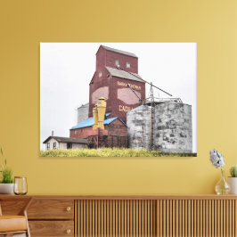 Cadillac Grain Elevator Canvas Afdruk