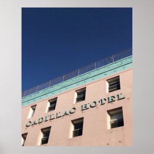 CADILLAC HOTEL BOUW POSTER