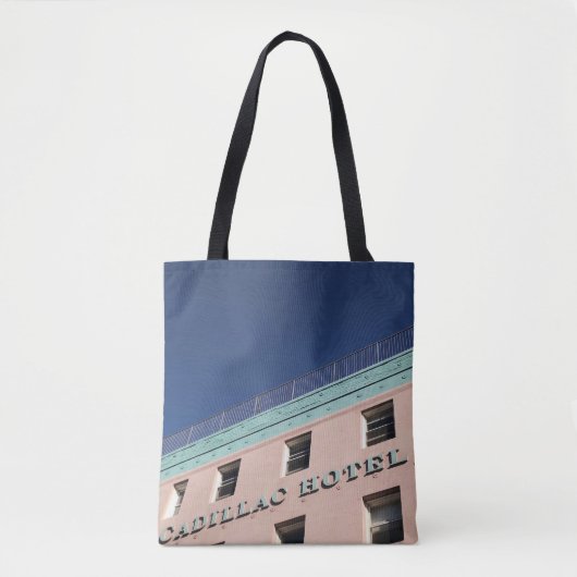 CADILLAC HOTEL BOUW TOTE BAG (Voorkant)