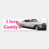 Cadillac, ik hou van Caddy's Bumpersticker (Voorkant)